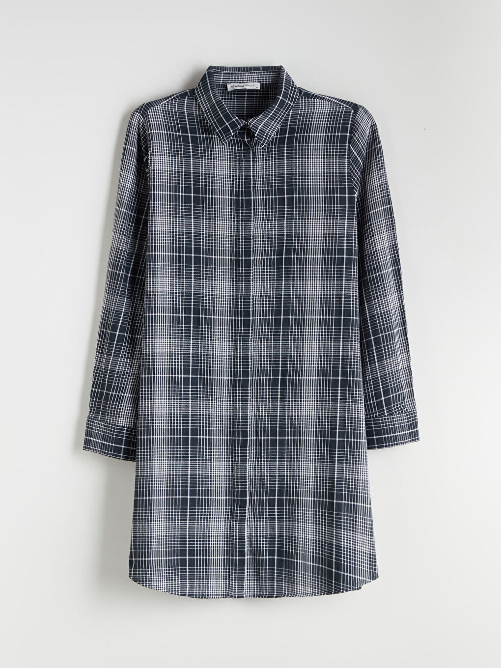 Plaid Women's Shirt Tunic-4