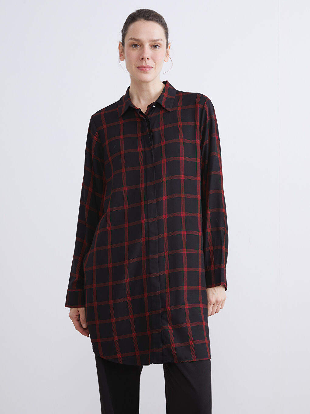 Plaid Women's Shirt Tunic