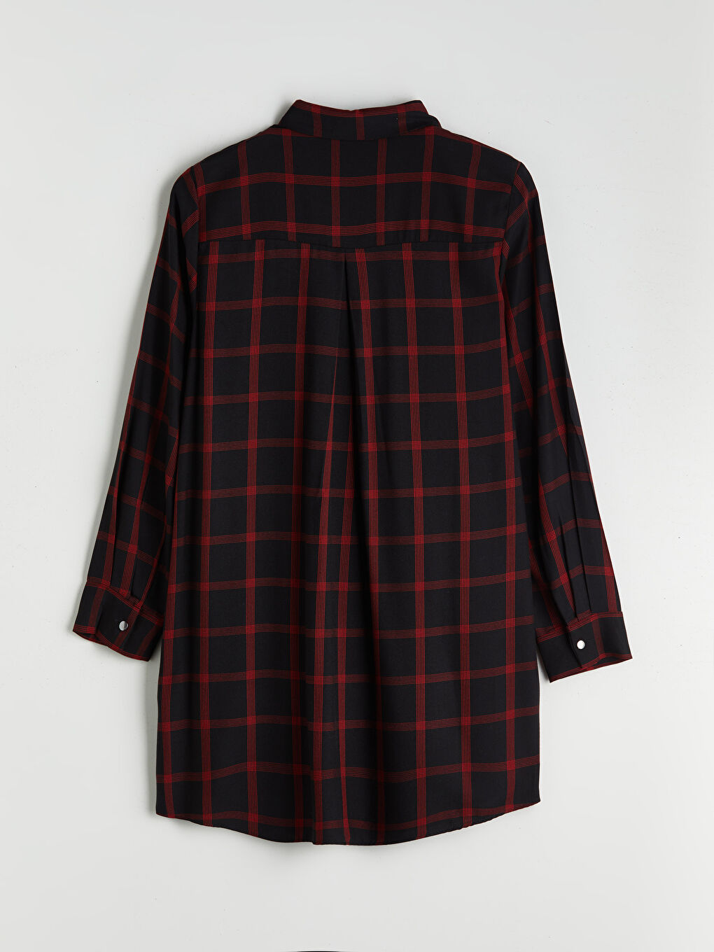 Plaid Women's Shirt Tunic-5
