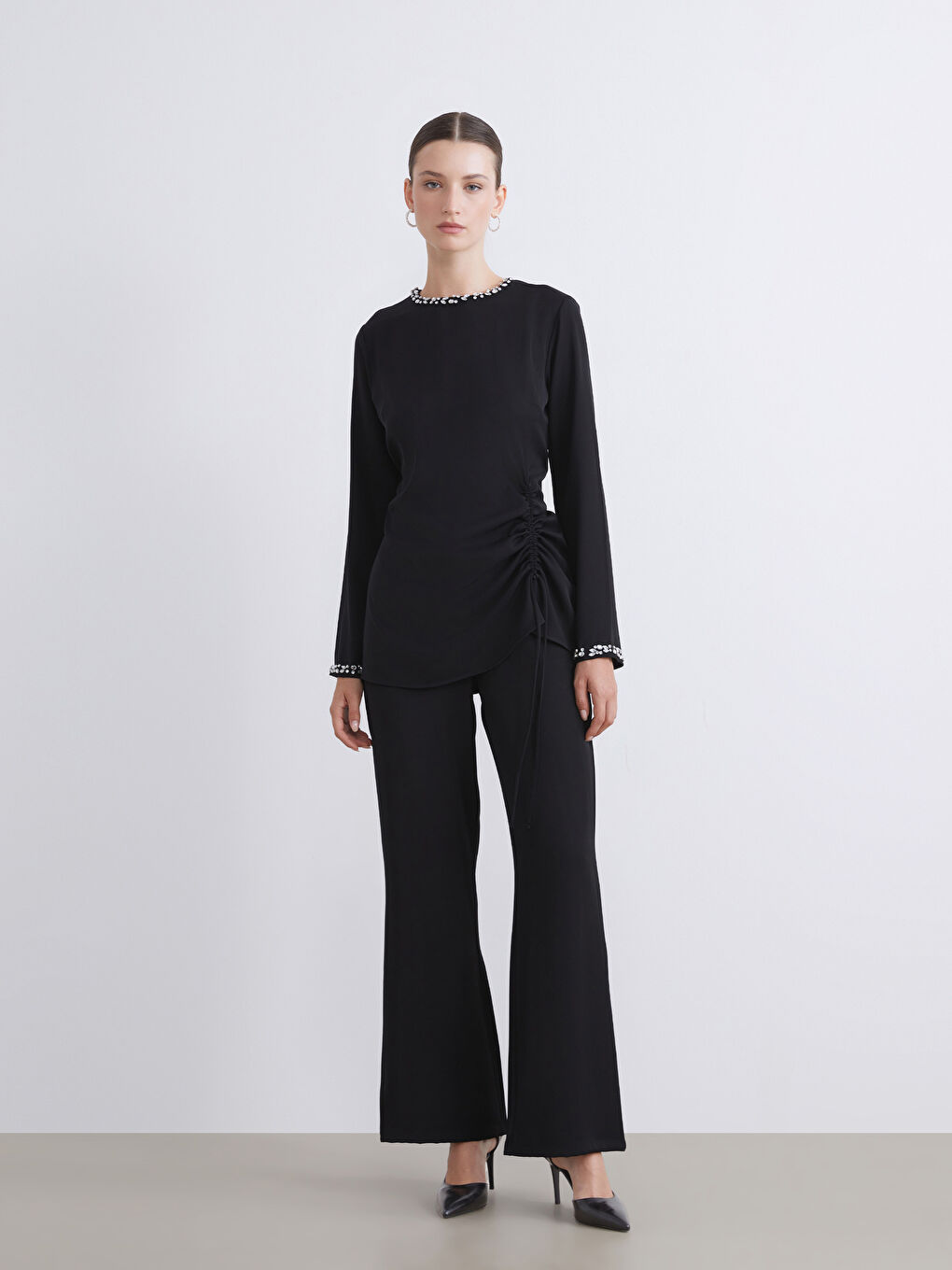 Wide Leg Women's Trousers-1