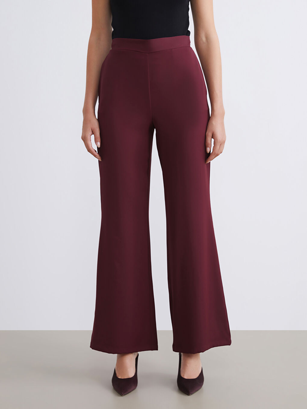 Wide Leg Women's Trousers-3