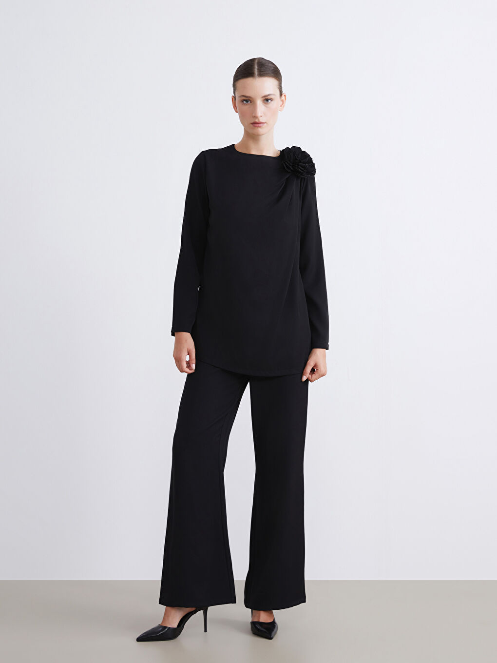 Wide Leg Women's Trousers-1