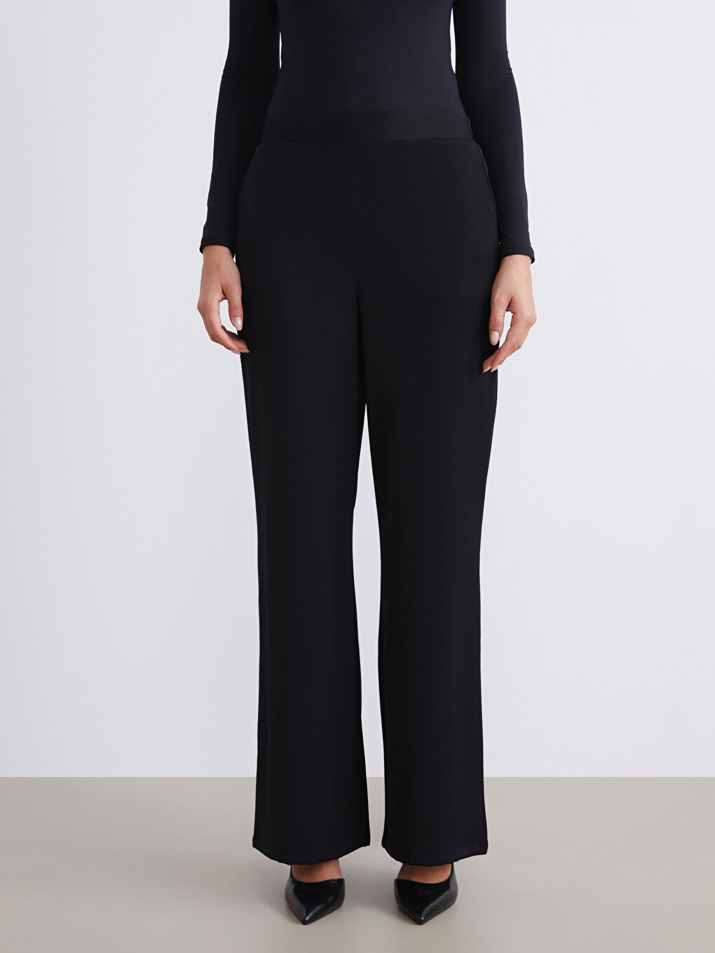 Wide Leg Women's Trousers-2