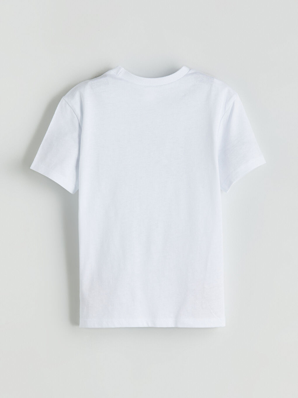 Beyaz Bisiklet Yaka Atatürk Baskılı Erkek Çocuk Tişört-2