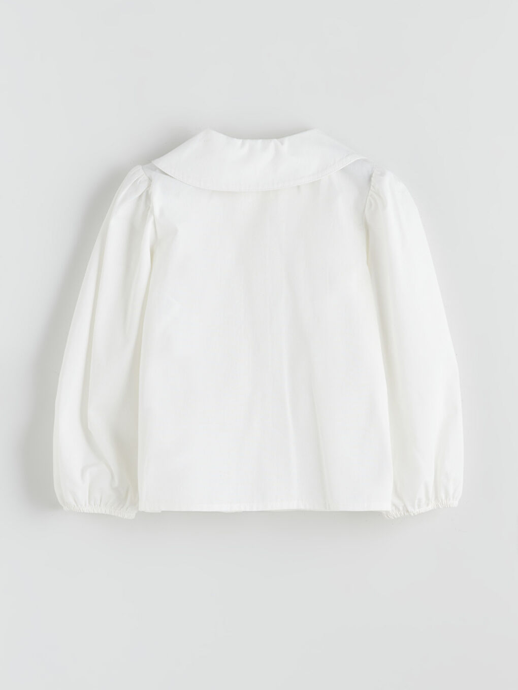 Ekru Bebe Yaka Kız Çocuk Gömlek-1