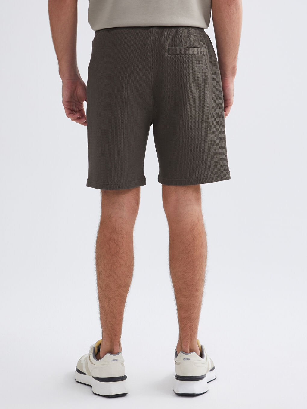 Haki Standart Kalıp Erkek Şort-4