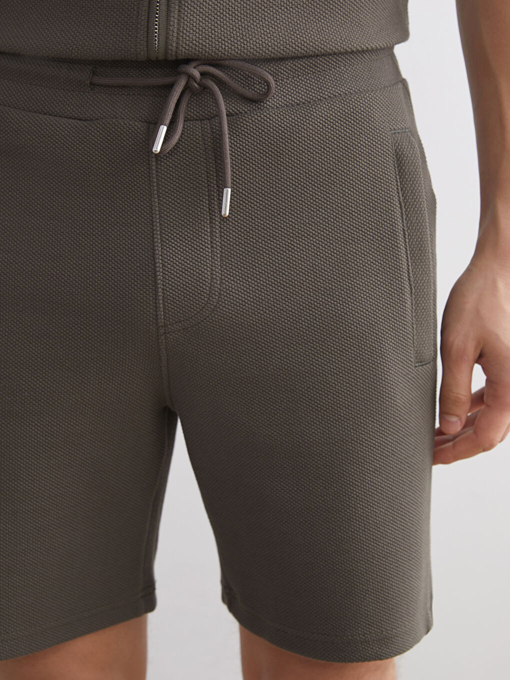 Haki Standart Kalıp Erkek Şort-2