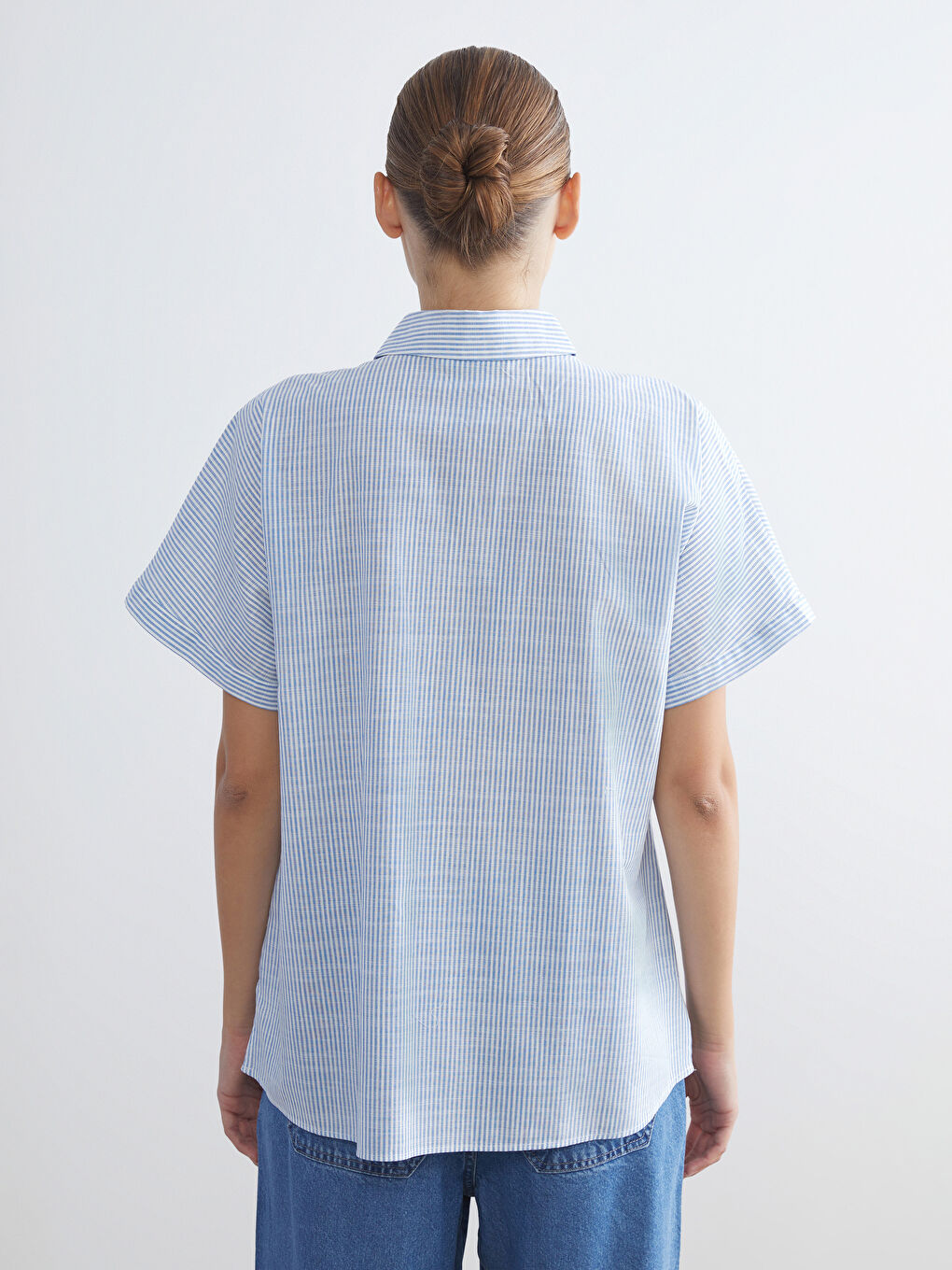 LCW Grace Woman BLUE Shirt -W5JK63Z8-LEN