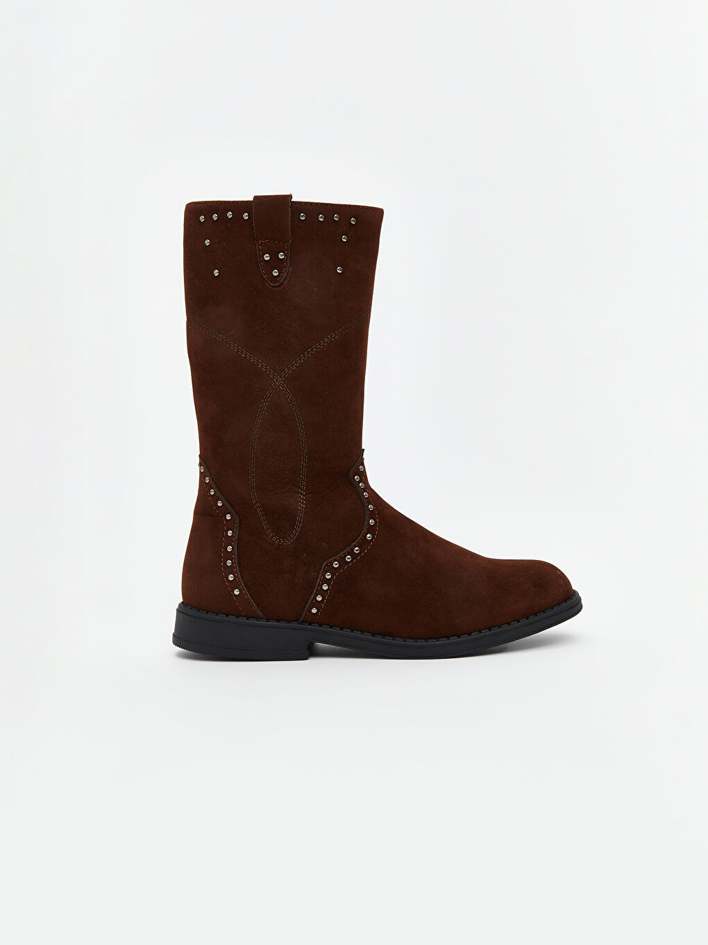 Қыздар антрацит түстес Тізеден келетін етік-1