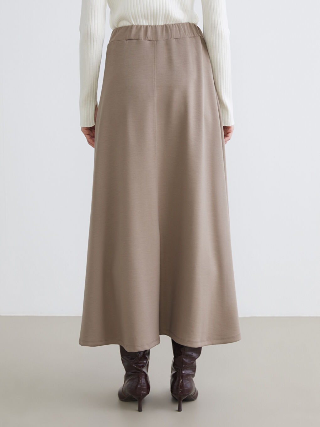 Женщины Коричневый Юбка-3