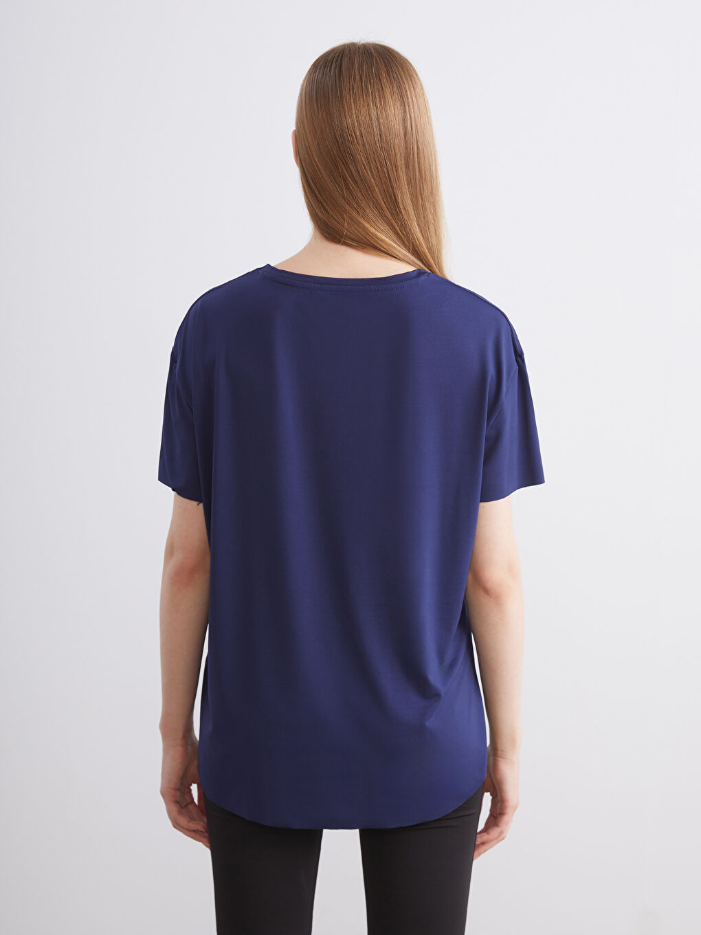 Mavi Bisiklet Yaka Kadın Spor Tişört-3