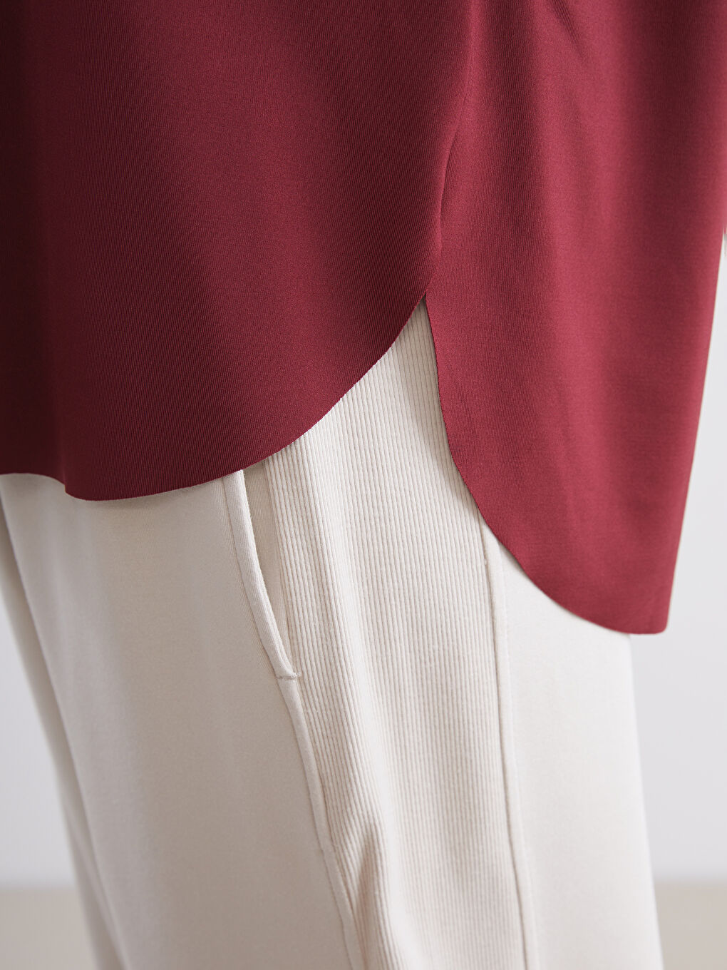 Mürdüm Bisiklet Yaka Kadın Spor Tişört-2