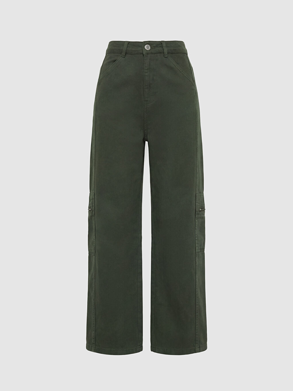 Basic Elastic Waist Girl Cargo Pants