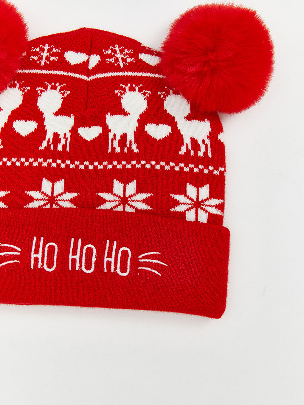 Қыздар қызыл Тоқыма бини шапкасы-1