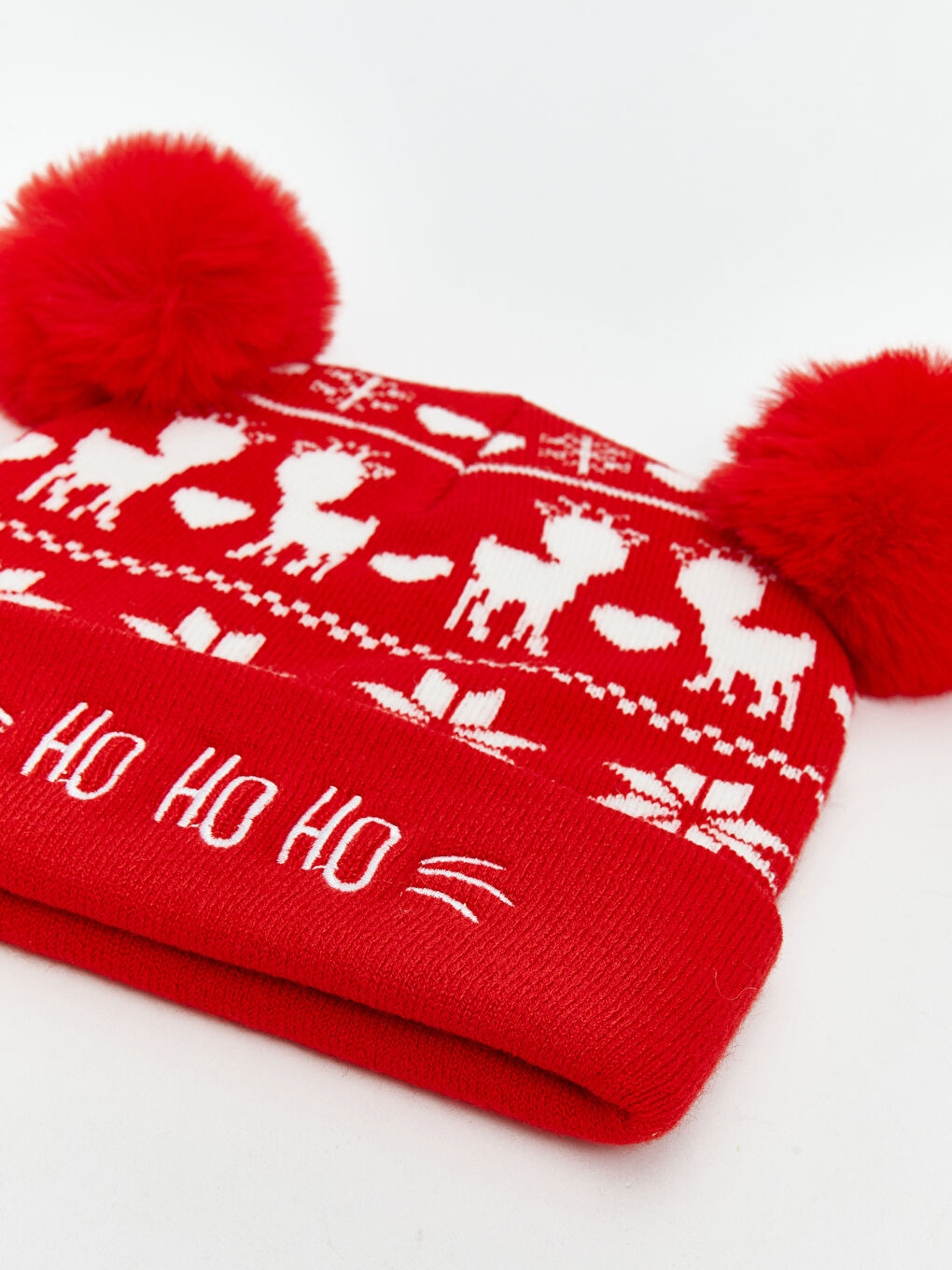 Қыздар қызыл Тоқыма бини шапкасы-2