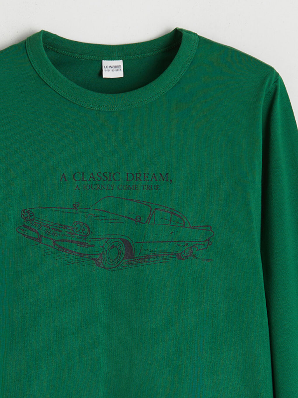 Yeşil Bisiklet Yaka Erkek Çocuk Tişört-2