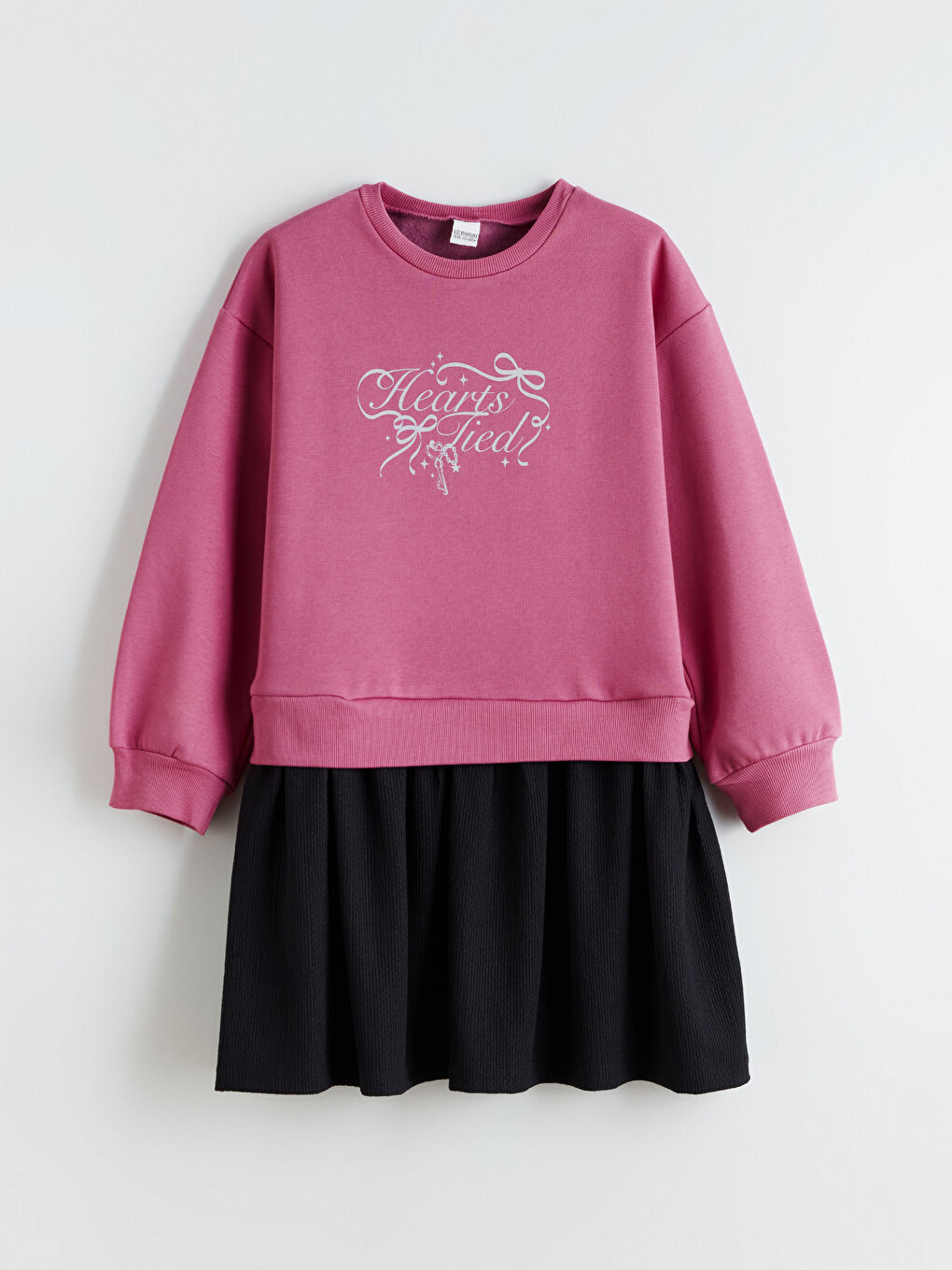 Crew Neck Girls' Dress