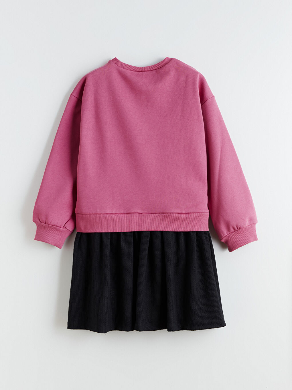 Crew Neck Girls' Dress-3