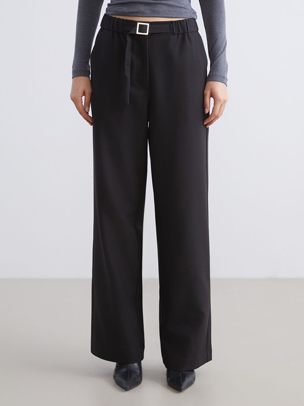 Belted Women's Trousers-1