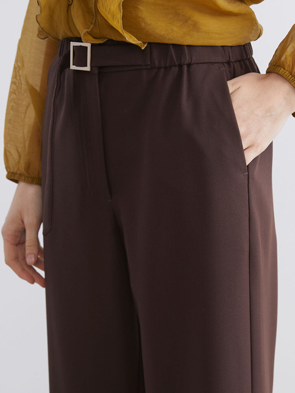 Belted Women's Trousers-2