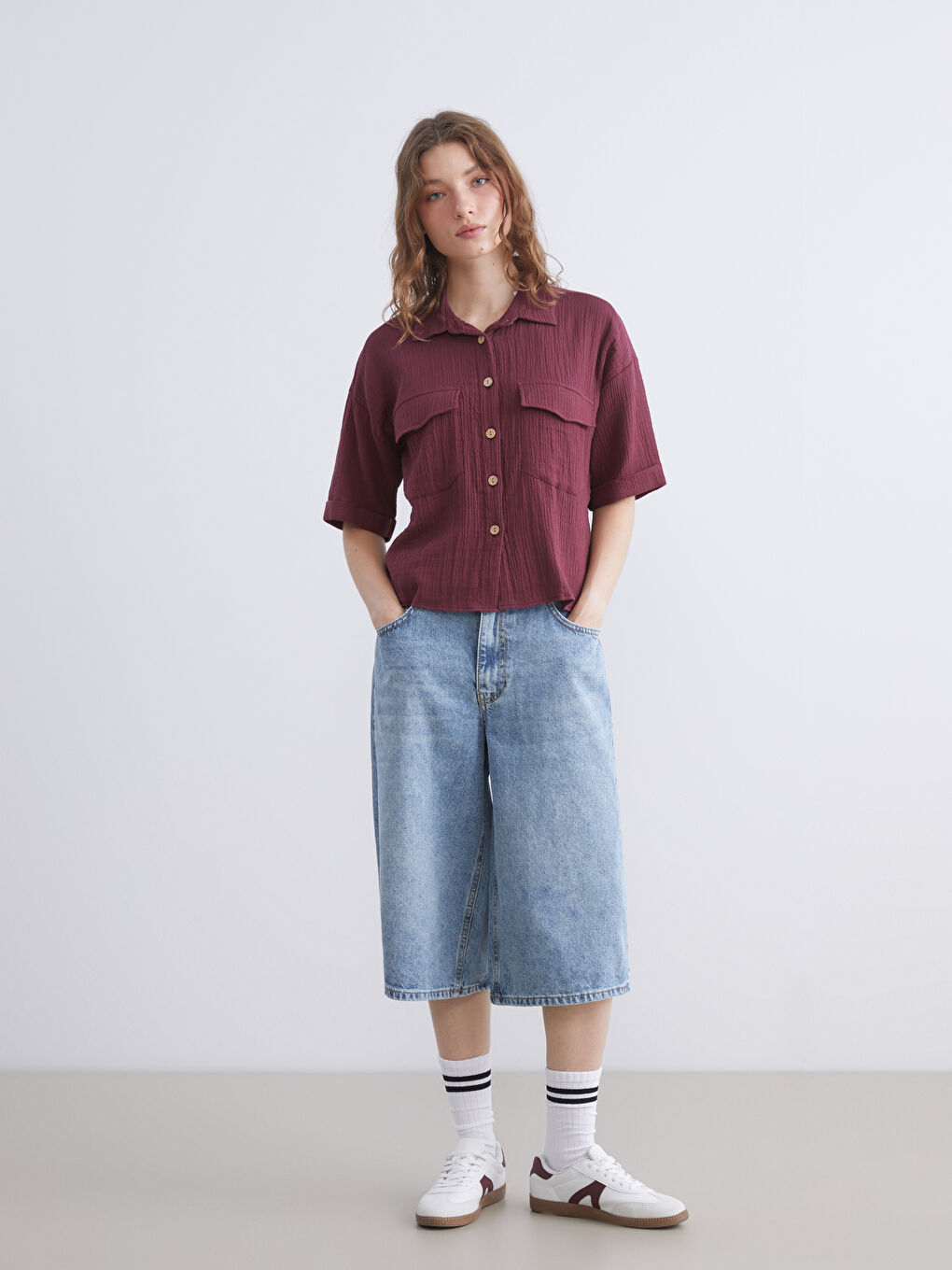 Textured Muslin Women's Shirt-1