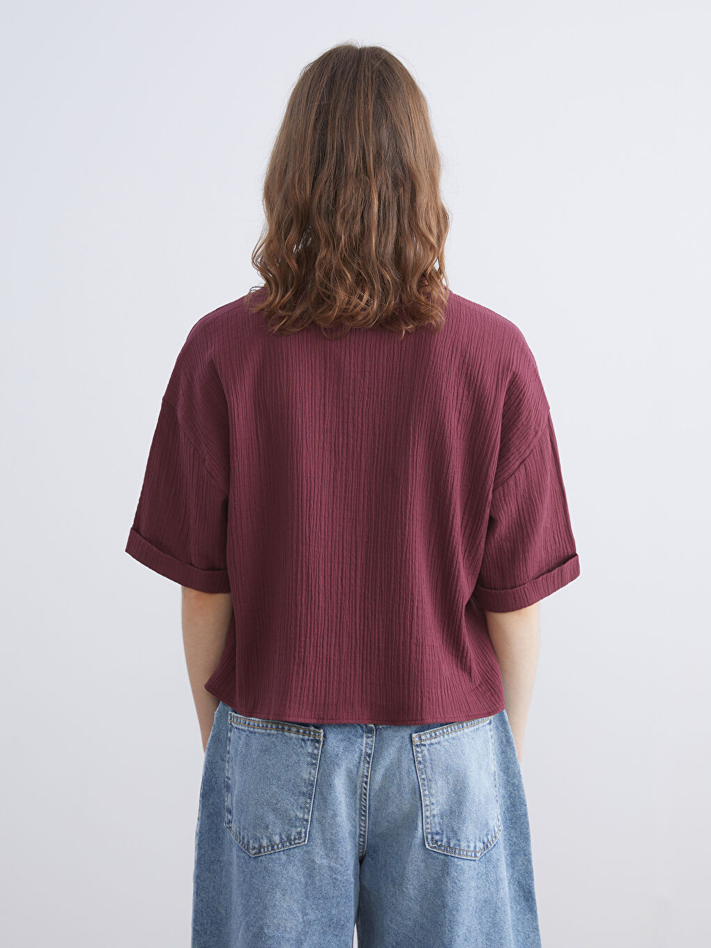 Textured Muslin Women's Shirt-3