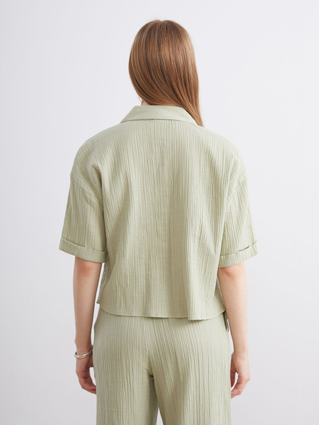 Textured Muslin Women's Shirt-3