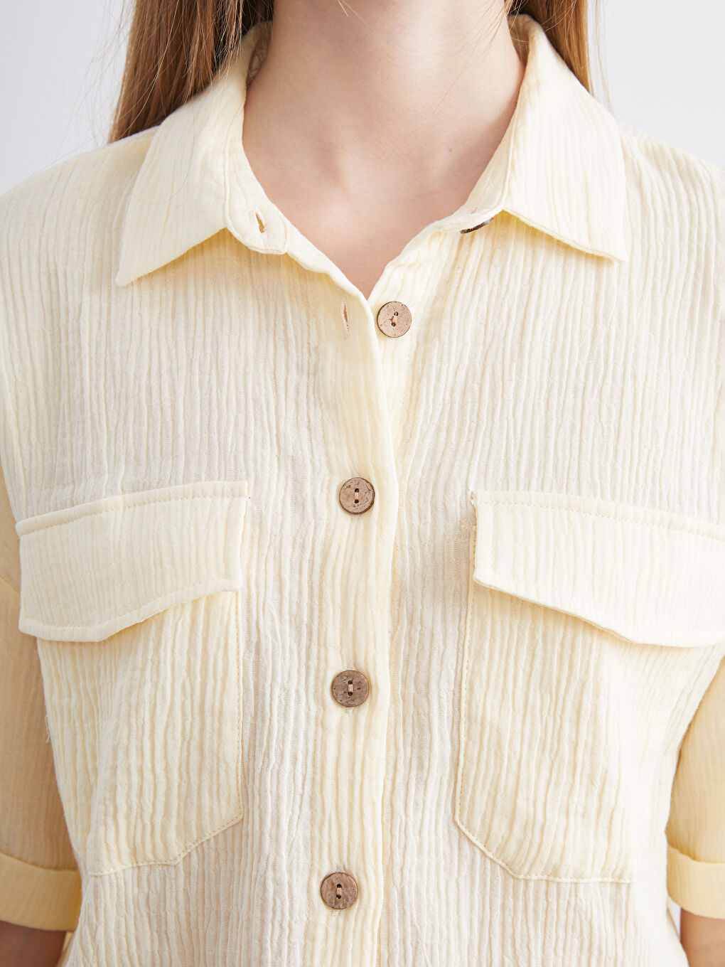 Chemise Texturée en Mousseline pour Femmes-2
