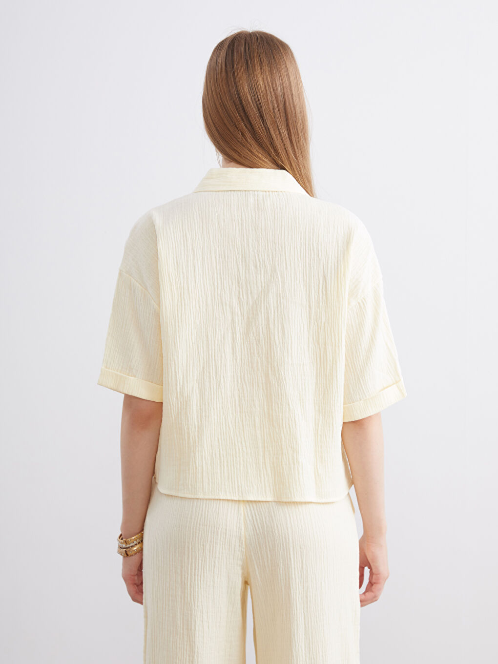 Chemise Texturée en Mousseline pour Femmes-3