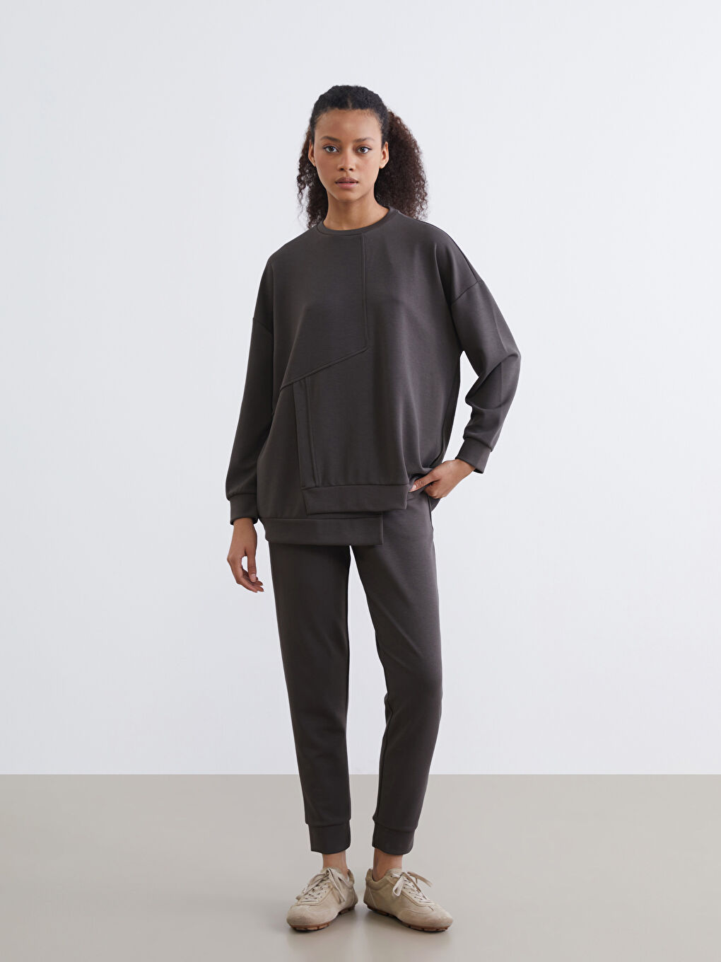 Crew Neck Soft Touch Women's Sport Sweatshirt-1