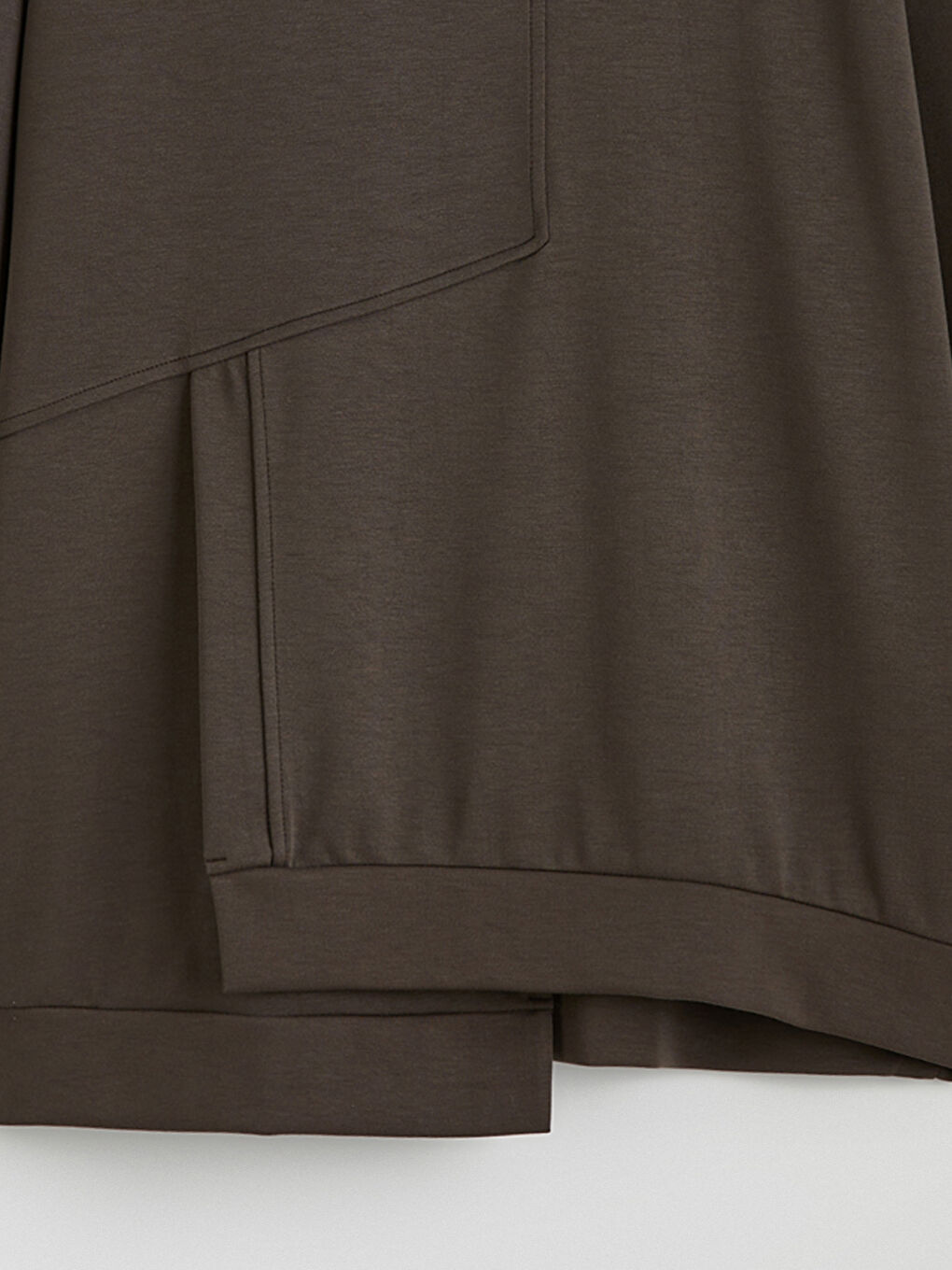 Haki Bisiklet Yaka Soft Touch Kadın Spor Sweatshirt-1