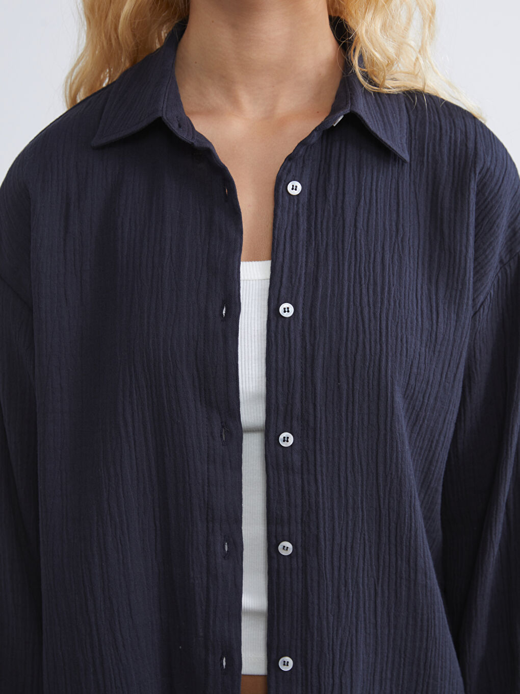 XSIDE Woman NAVY Shirt -W5JL01Z8-8N4