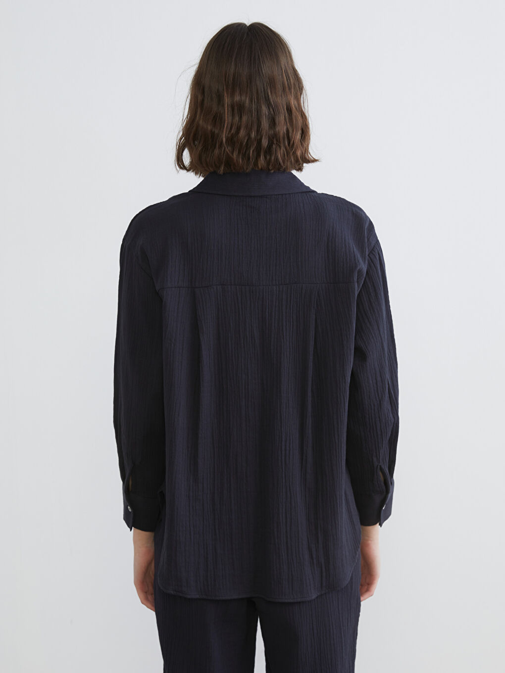 Cămașă Texturată din Muselină pentru Femei-3