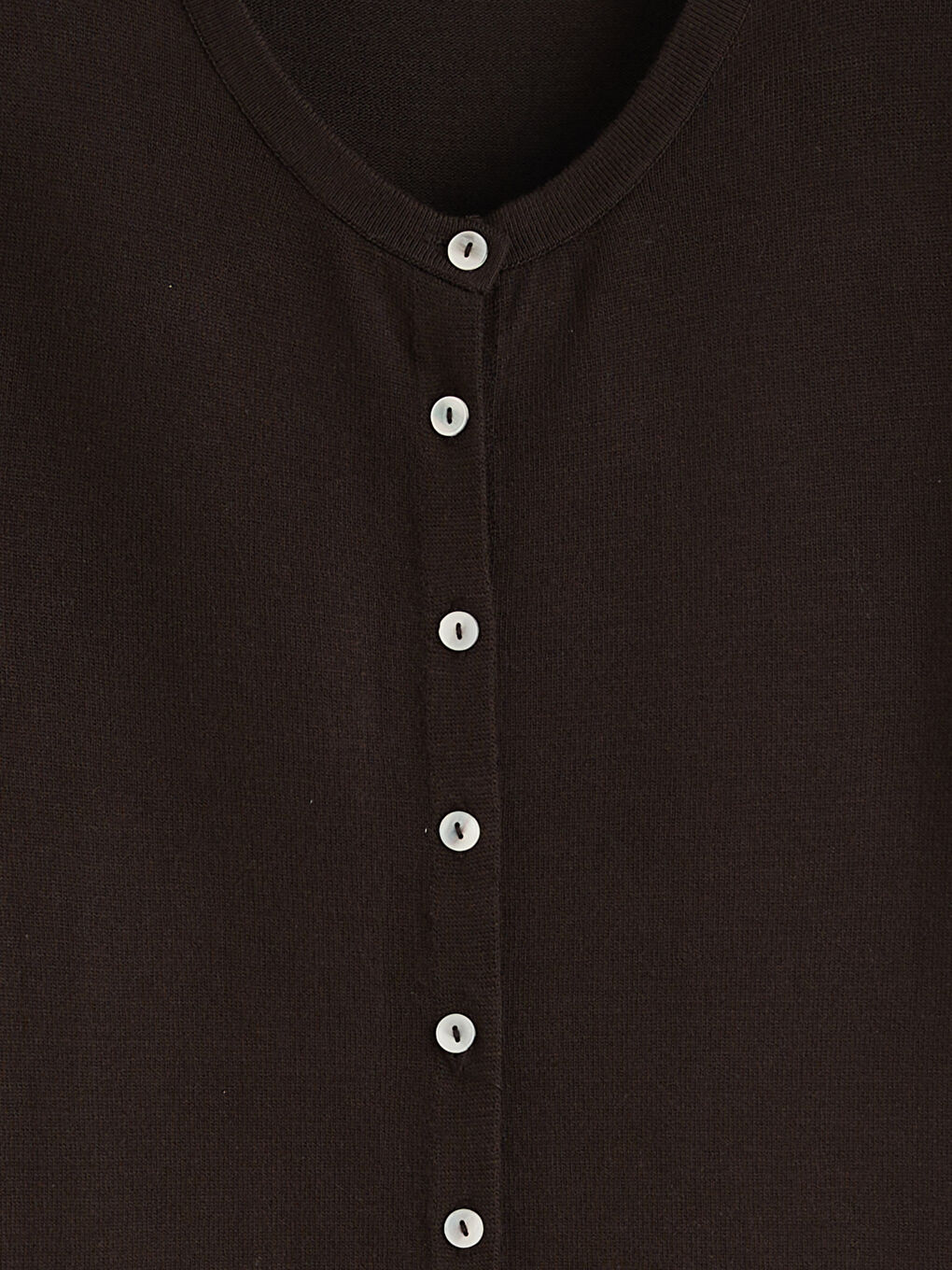 Kahverengi Bisiklet Yaka Kadın Triko Hırka-5