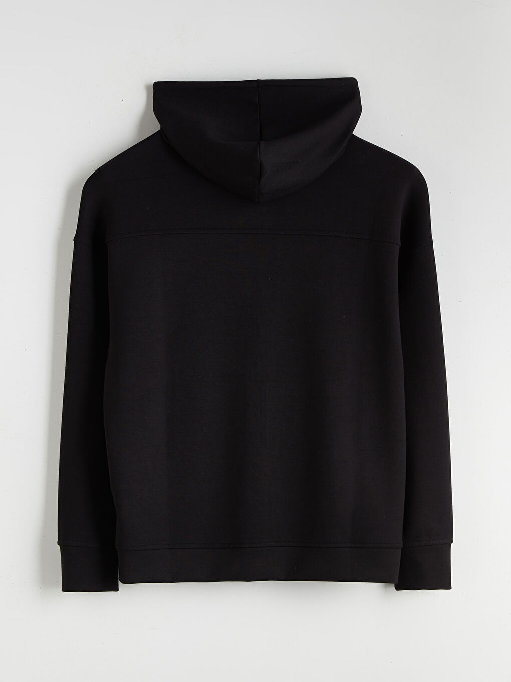 Siyah Kapüşonlu Soft Touch Kadın Fermuarlı Sweatshirt-5