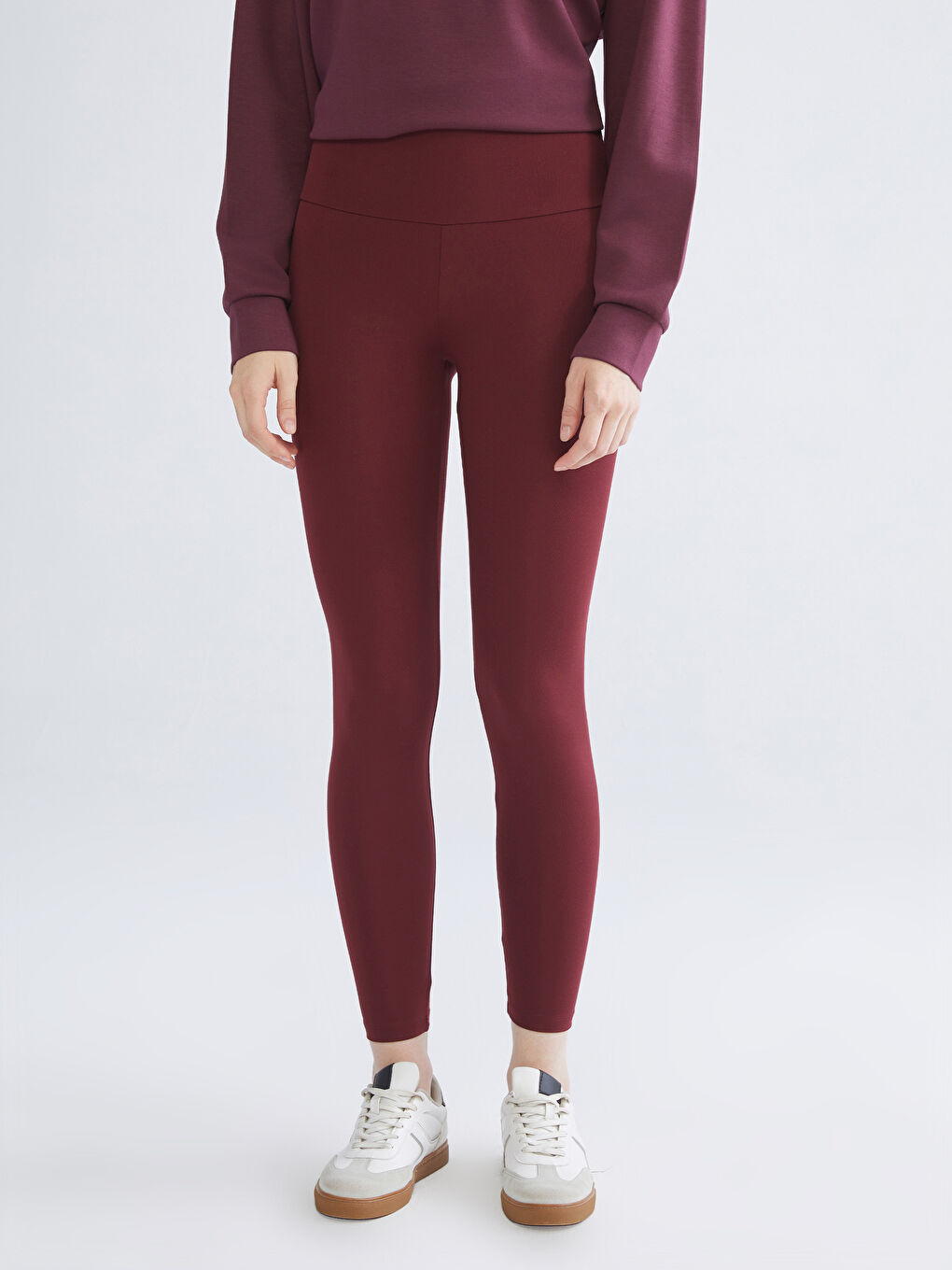 Mürdüm Yüksek Bel Toparlayıcı Kadın Spor Tayt-2