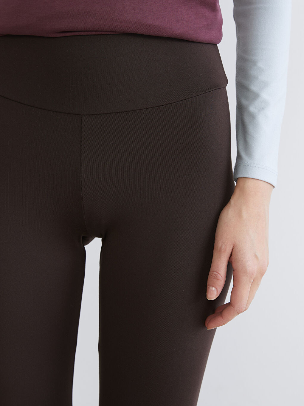 Woman BROWN Sports Leggings-2