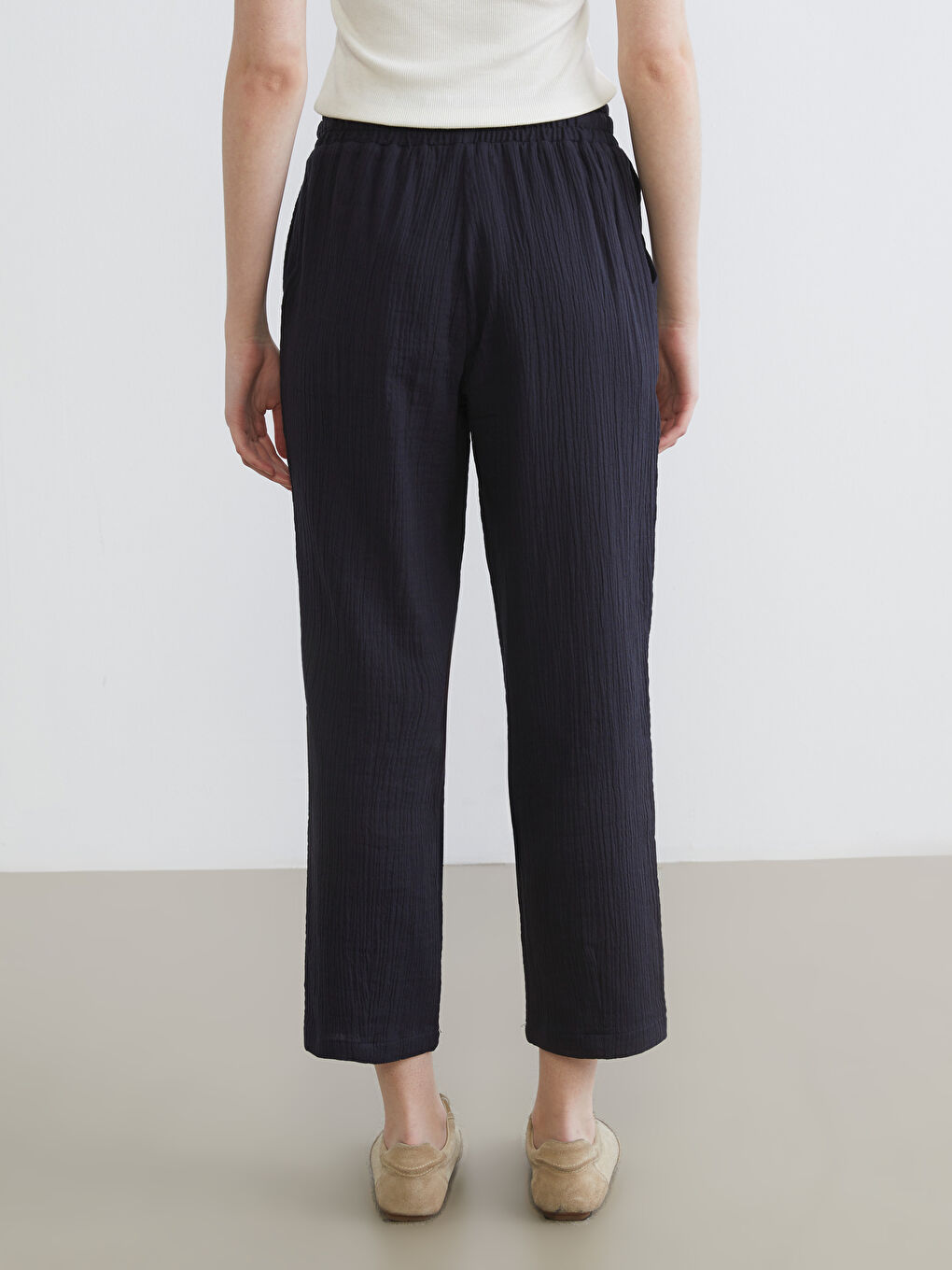 Musselinhose für Damen mit Elastischem Bund und Struktur-6