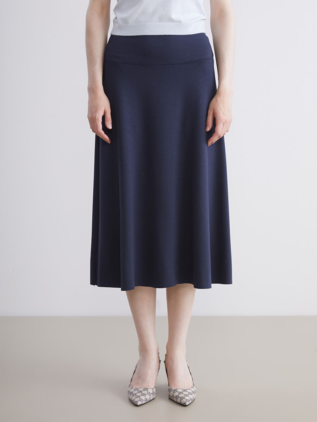 LCW Vision Elasticated Waist Skirt -W5JL23Z8-HNG