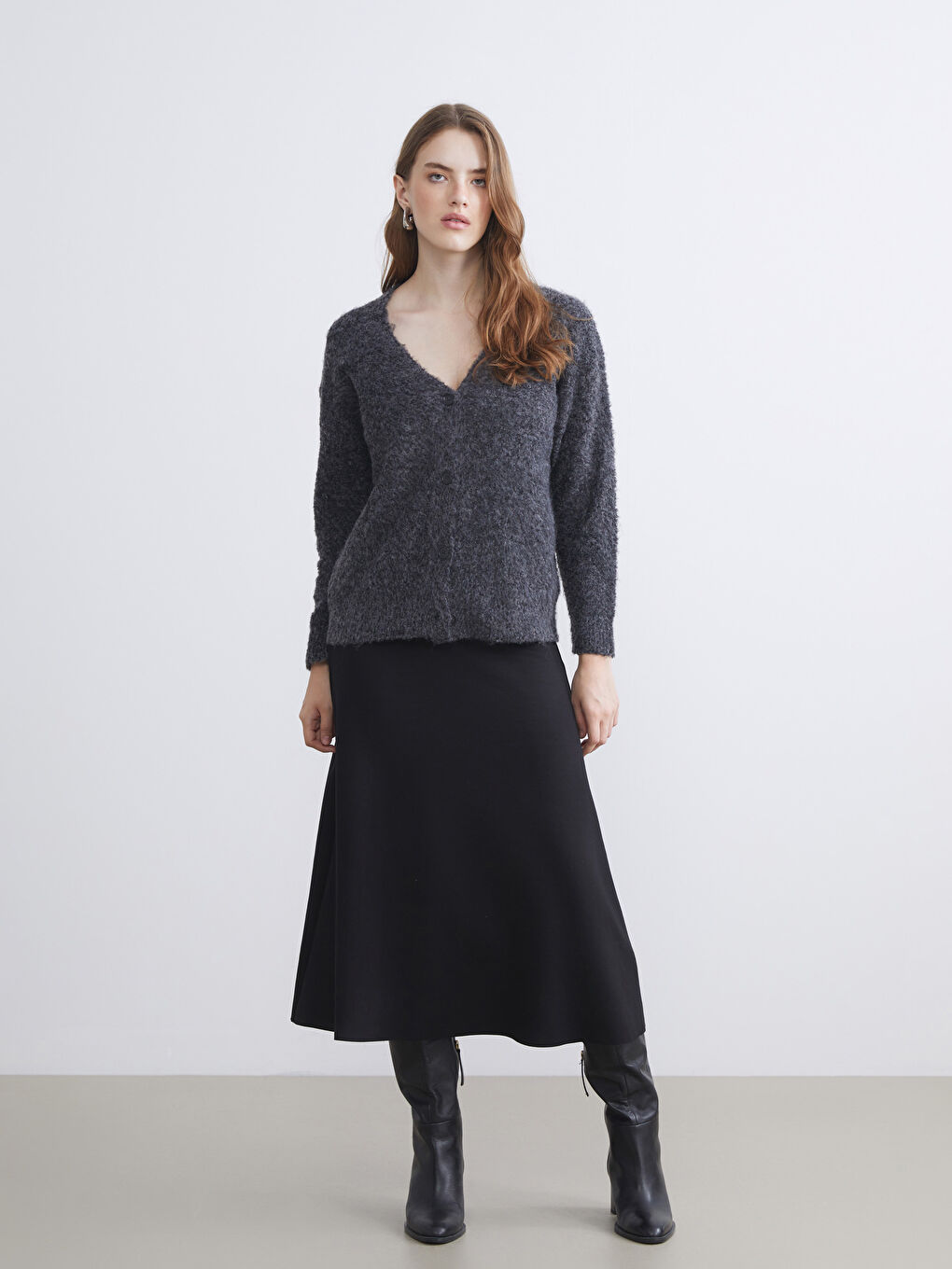 LCW Vision Elasticated Waist Skirt -W5JL23Z8-CVL