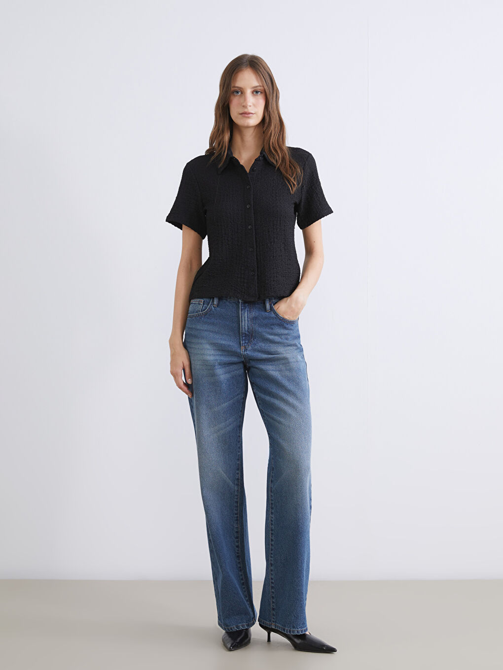 Ženska košulja sa teksturom-1