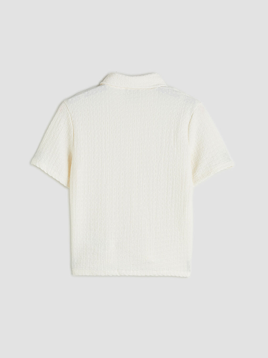 Sarı Dokulu Kadın Gömlek-5