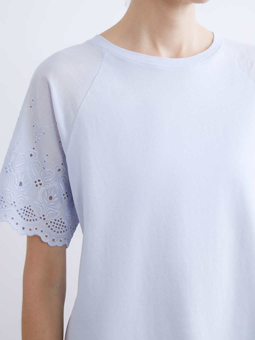 Mavi Bisiklet Yaka Ajurlu Bluz-2