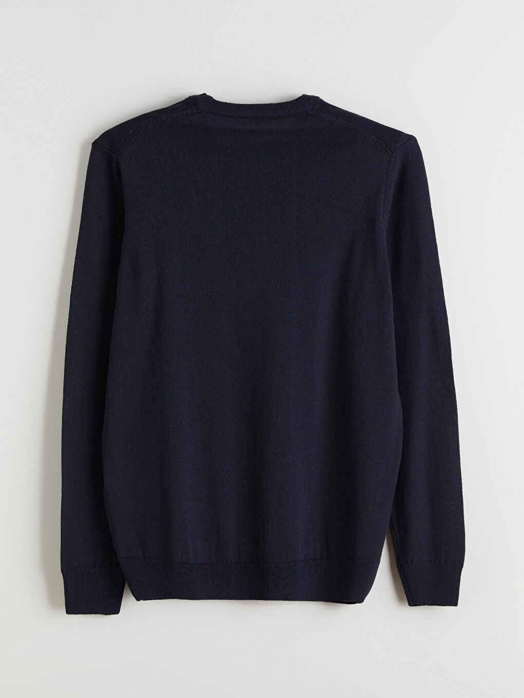 Lacivert Bisiklet Yaka Erkek Kazak-5