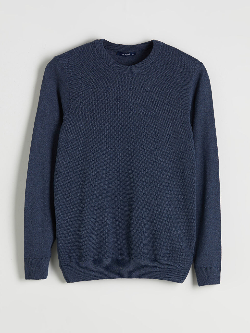 İndigo Bisiklet Yaka Erkek Kazak-4