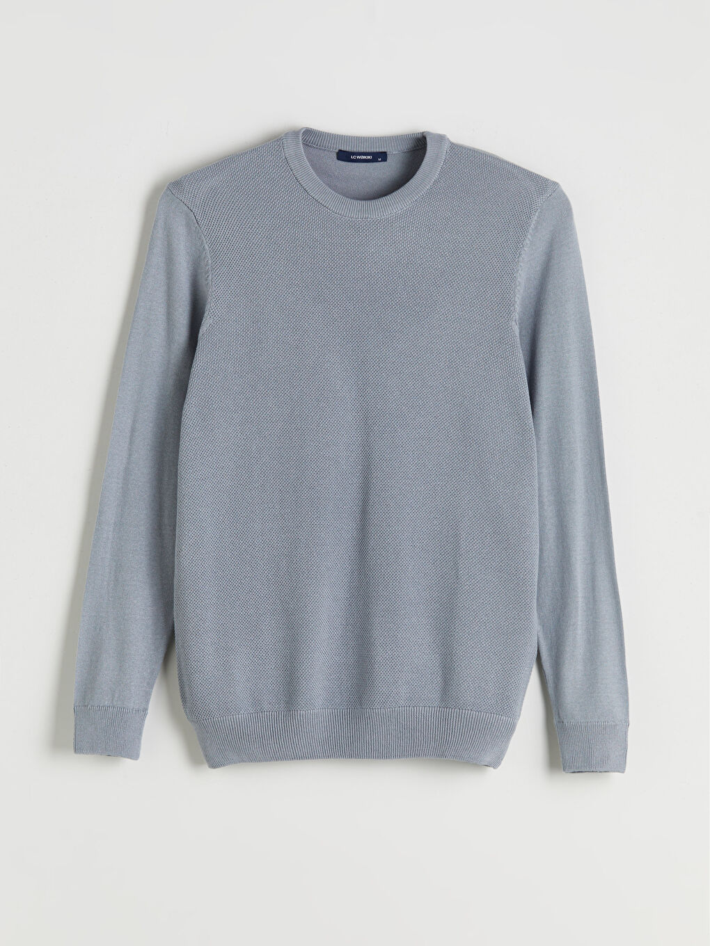 Mavi Bisiklet Yaka Erkek Kazak-4