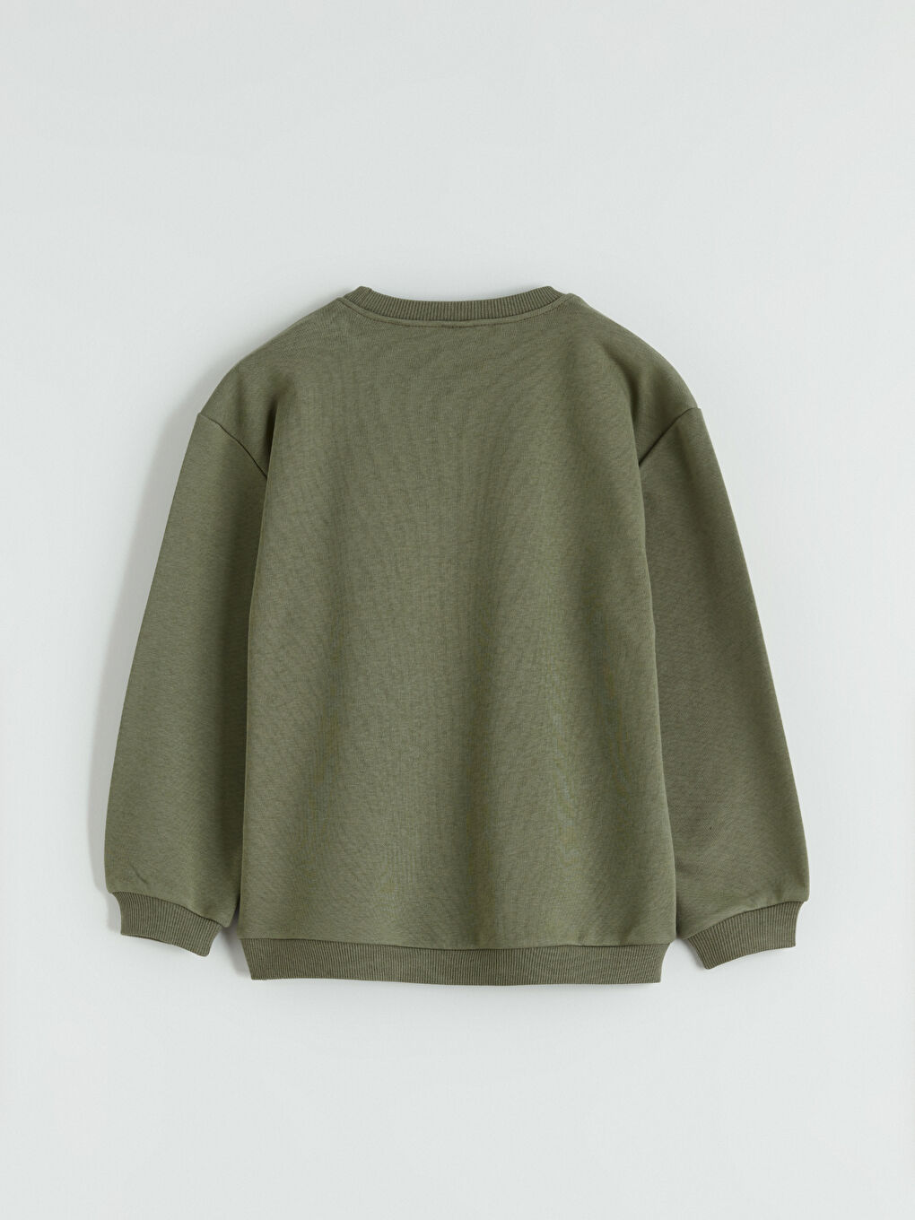 Kahverengi Bisiklet Yaka Baskılı Erkek Çocuk Kalın Sweatshirt-1