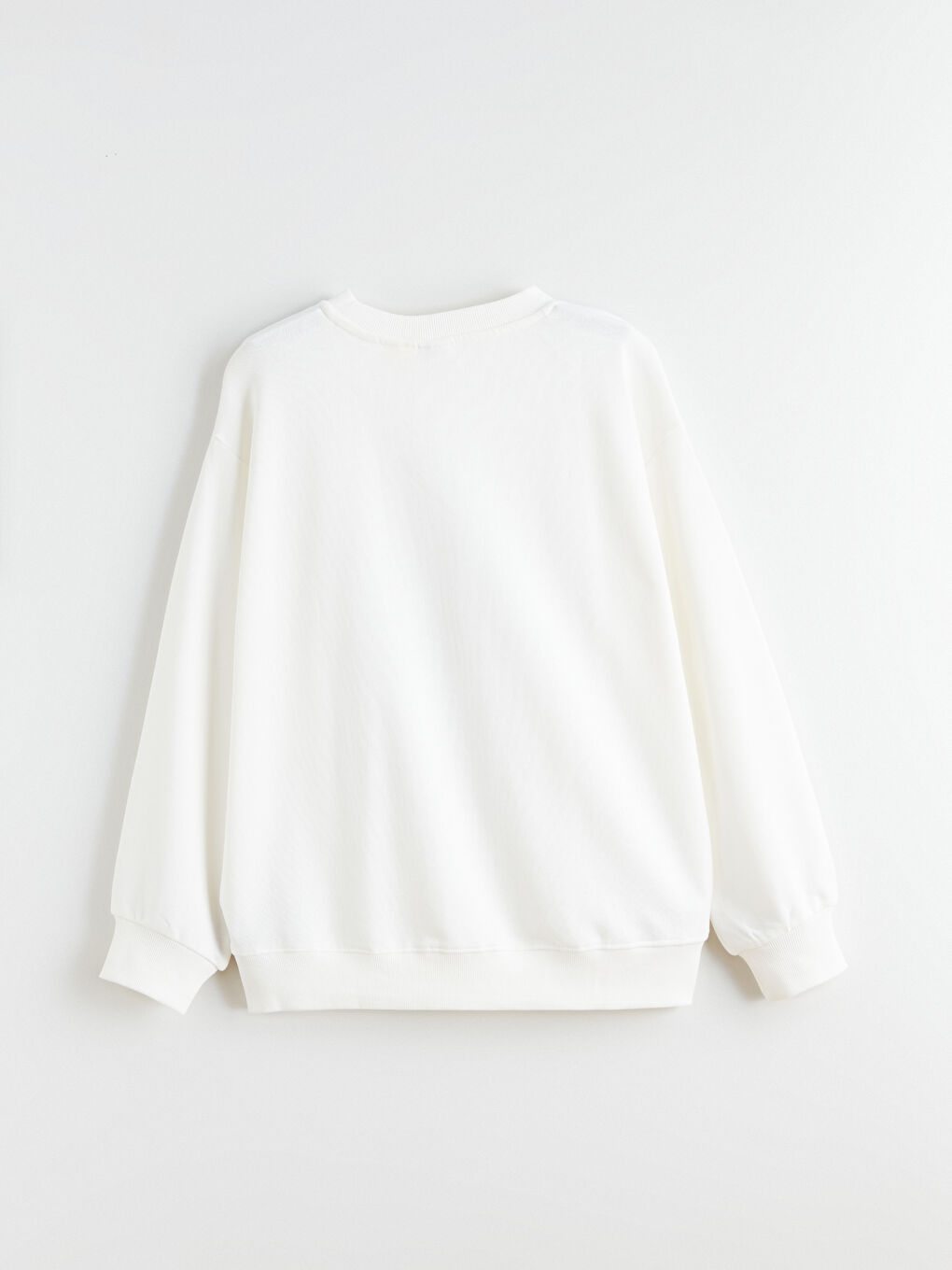 Crew Neck Stitch Printed Girls' Sweatshirt-2