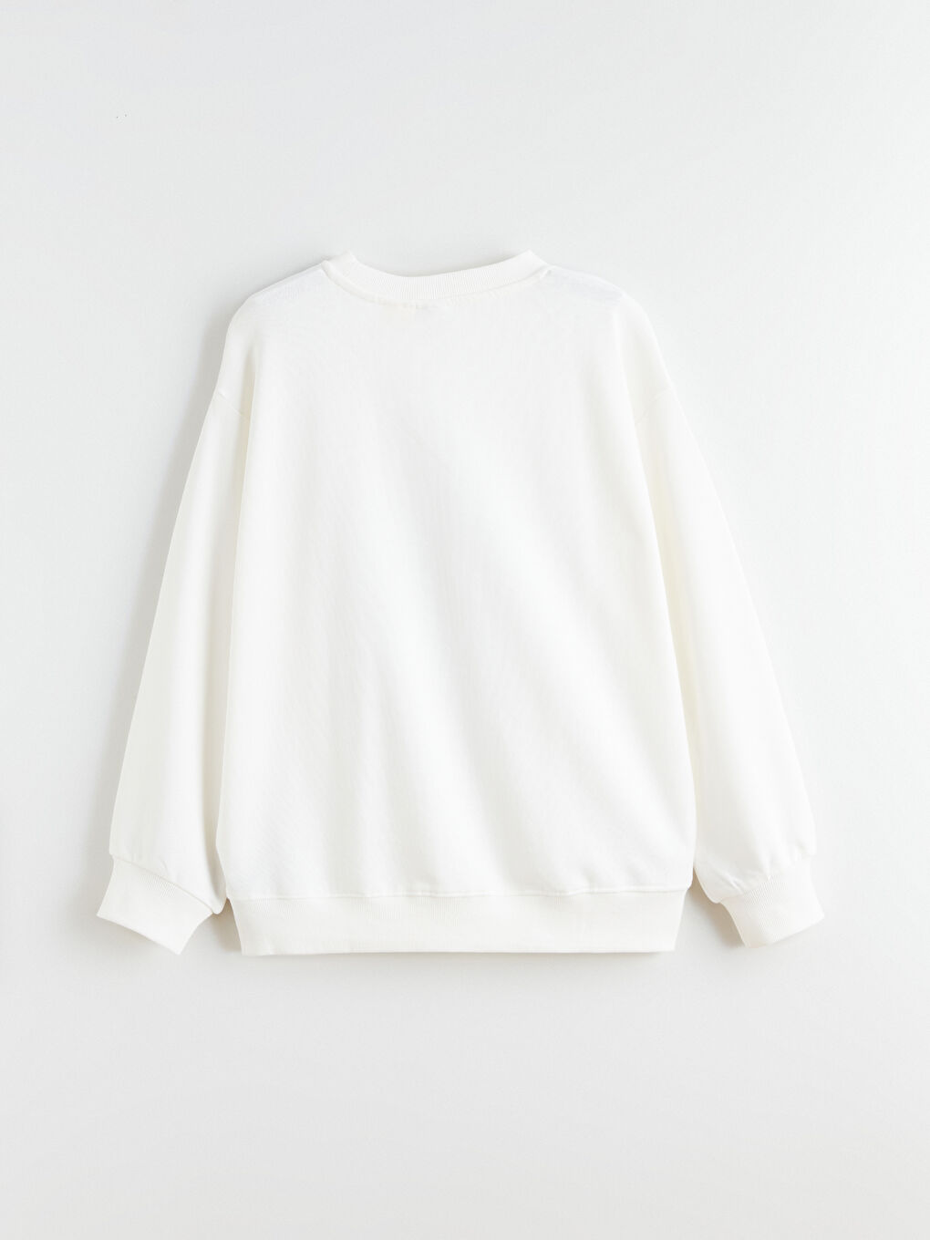 Crew Neck Stitch Printed Girls' Sweatshirt-2