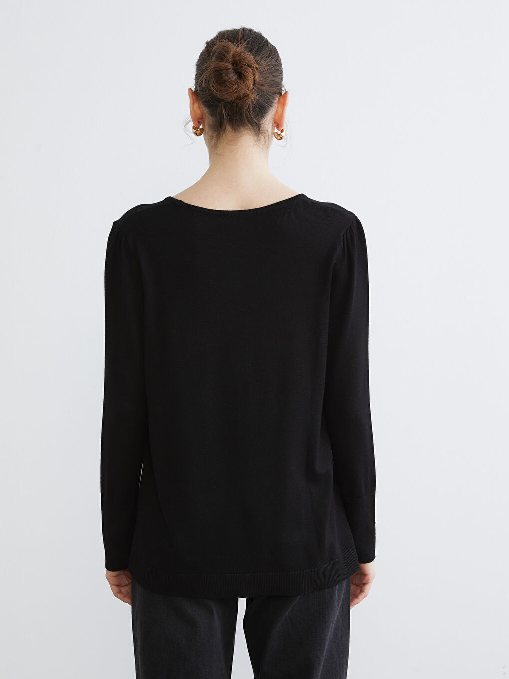 Crew Neck Women's Knitwear Sweater-3